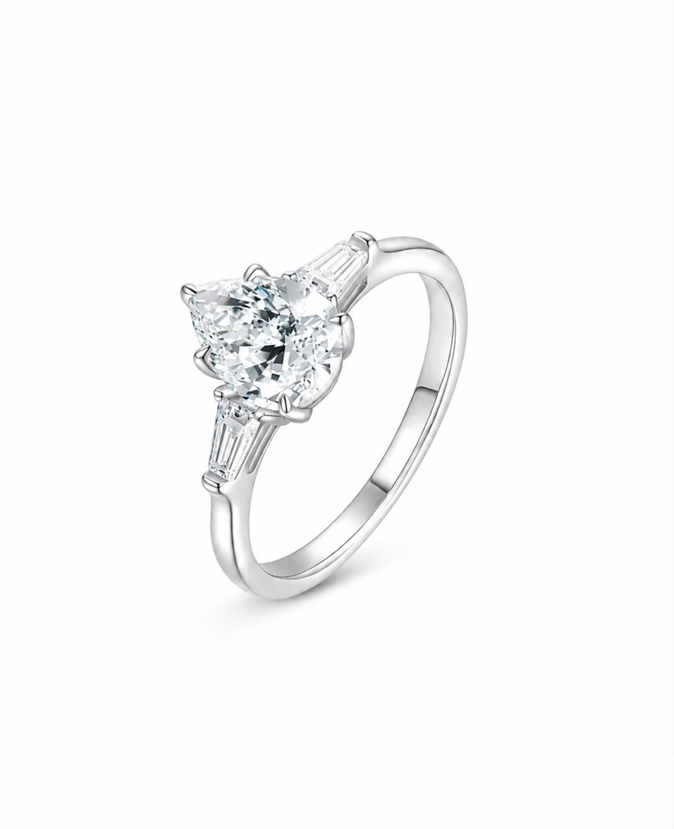 GELATI PEAR CUT PROMISE RING – DVVS1 MOISSANITE | 925 SILVER & 18K GOLD VERMEIL