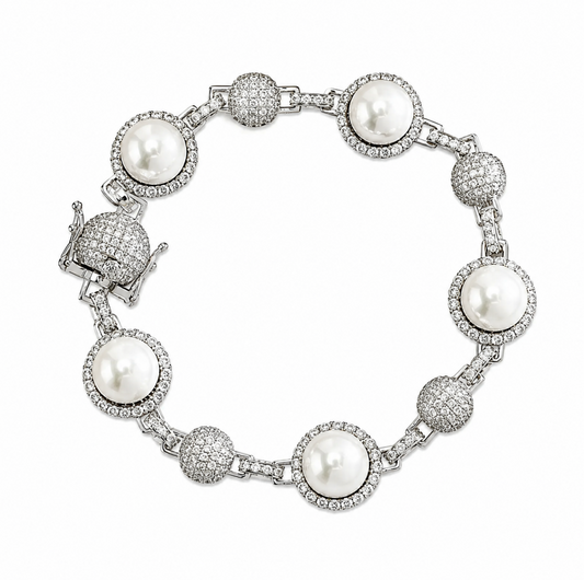 GELATI’S DIAMOND PEARL - LOCK BEADS CHAIN BRACELET