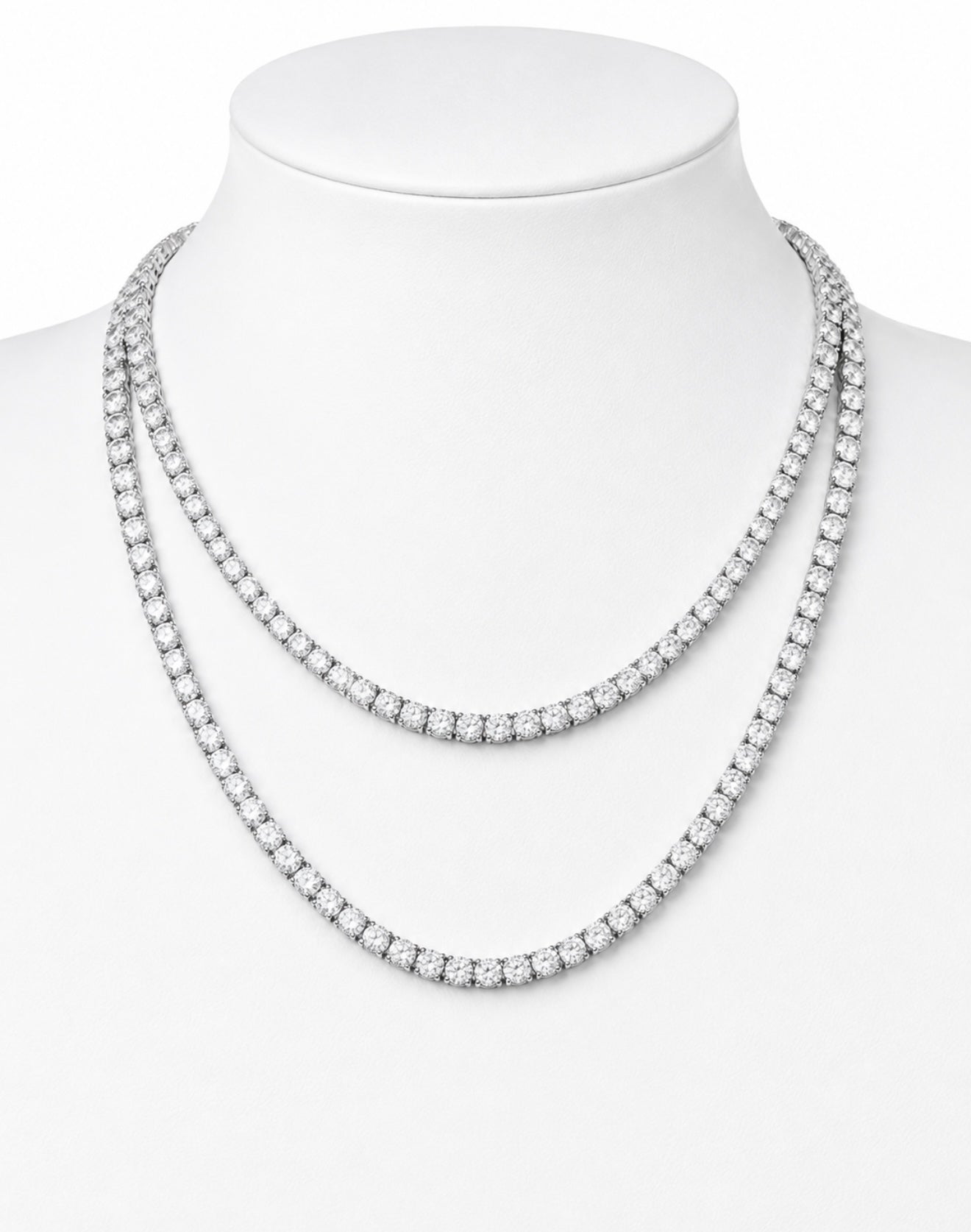 ANTURI TENNIS NECKLACE – 15CTW VVS1 MOISSANITE DIAMONDS 925 ITALIAN SILVER & 18K VERMEIL GOLD