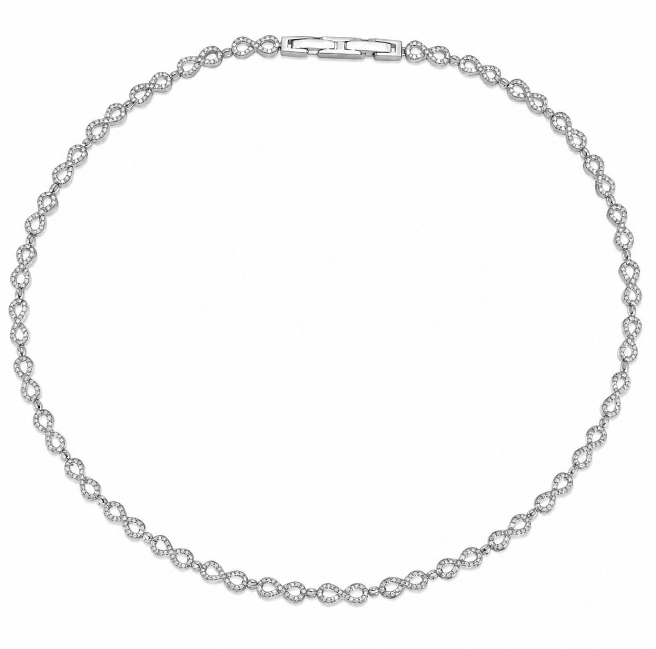 LUNARIA INFINITY LINK HCD Diamond NECKLACE – 925 STERLING SILVER & TITANIUM WITH 18K VERMEIL GOLD