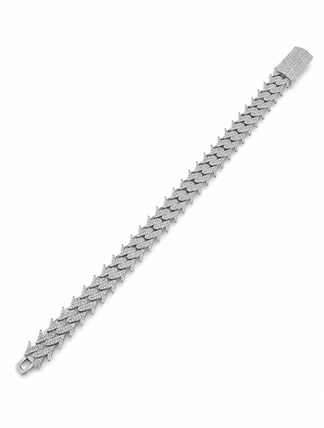 LA PUNIZIONE SPIKED BRACELET – FL-IF MOISSANITE, 925 SILVER & 18K VERMEIL