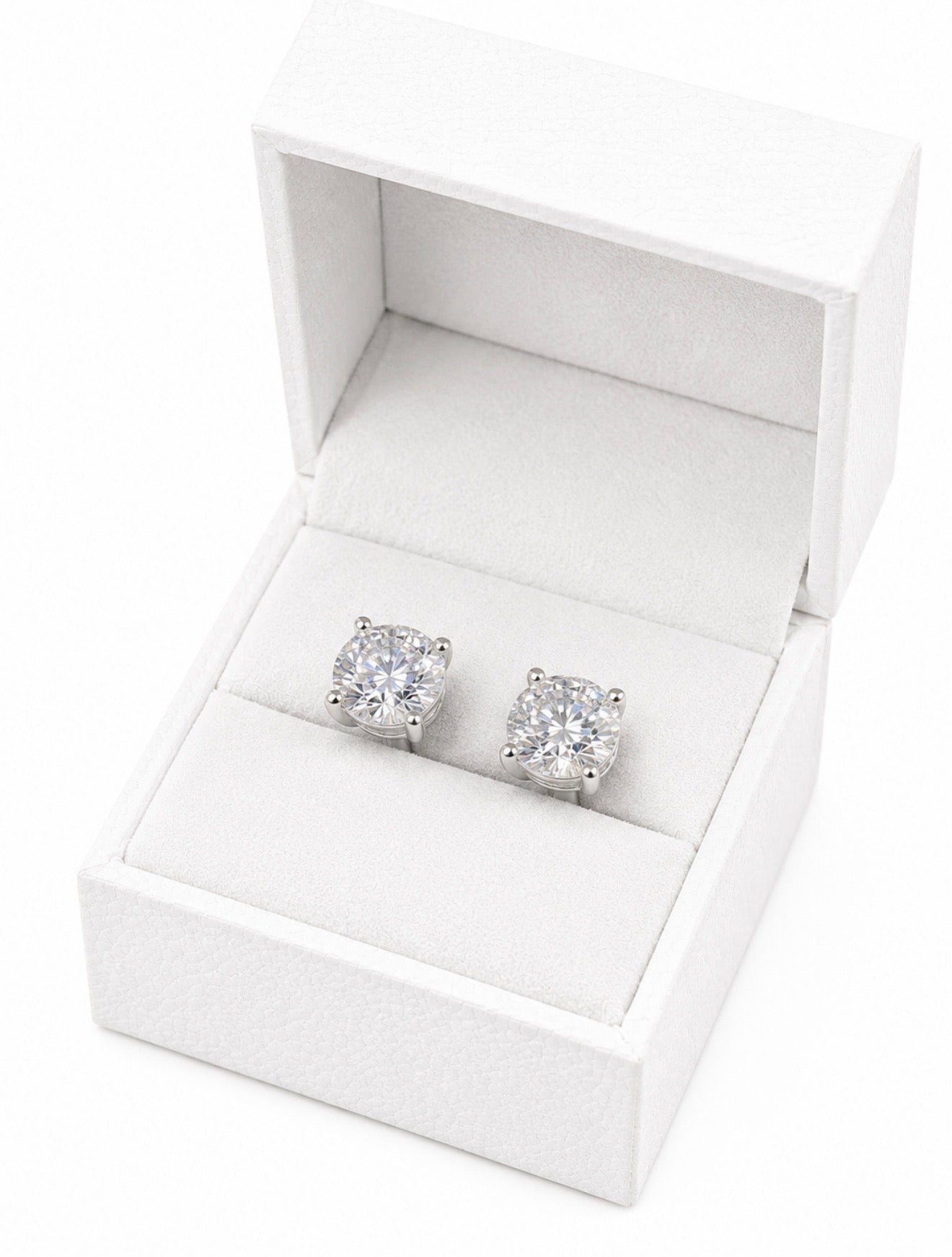 LUNAR 2.5CTW EARRINGS – FL-IF D-COLOR 3EX MOISSANITE, 925 SILVER & 18K VERMEIL