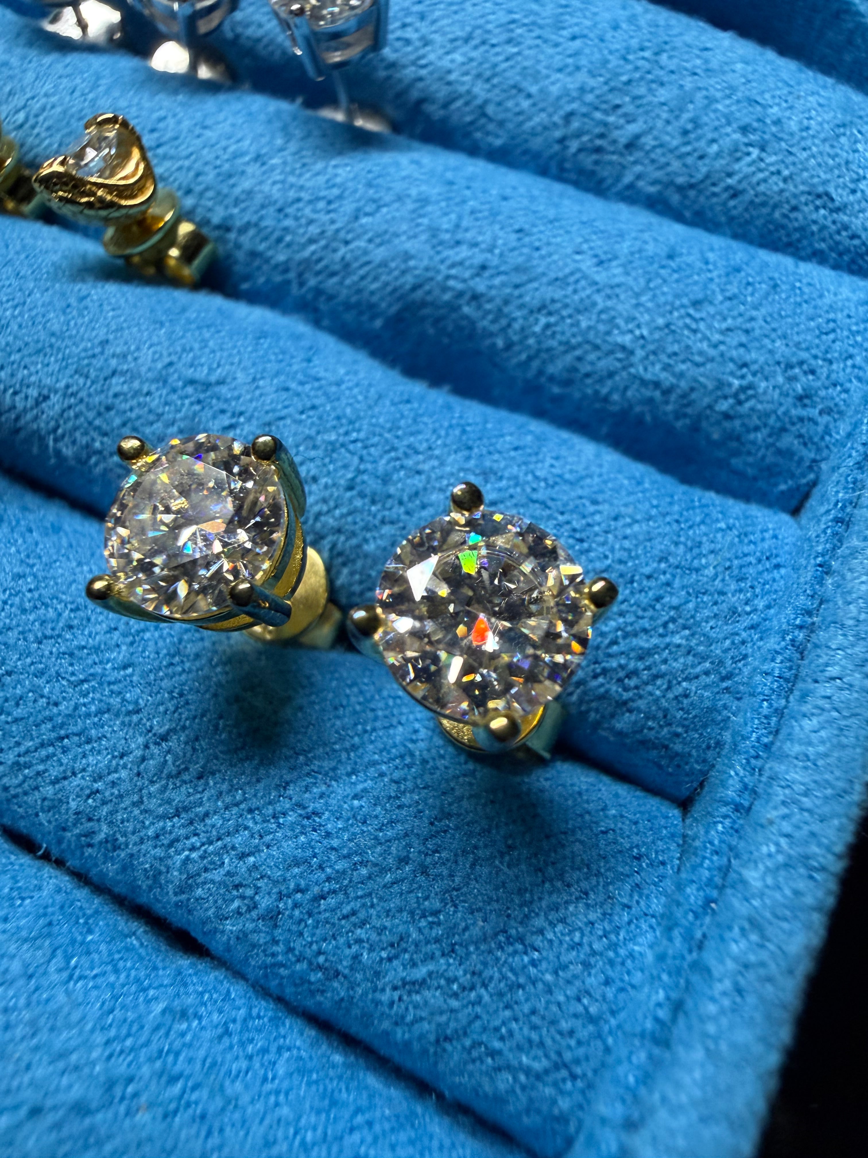 Lunar 2.5CTW Earrings – FL-IF D-Color 3EX Moissanite, 925 Silver & 18K Vermeil