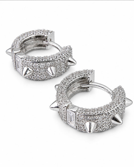 INFERNO SPIKED CLAW EARRINGS – FL-IF MOISSANITE, 925 SILVER & 18K VERMEIL