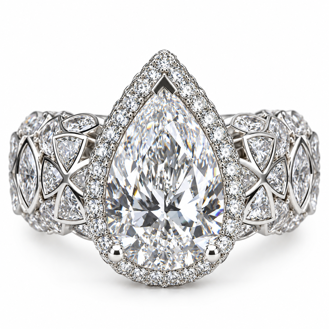 GELATI REDEMPTION RING | FL-IF MOISSANITE | VVS1 LAB-GROWN DIAMOND | 925 STERLING SILVER | 18K VERMEIL GOLD