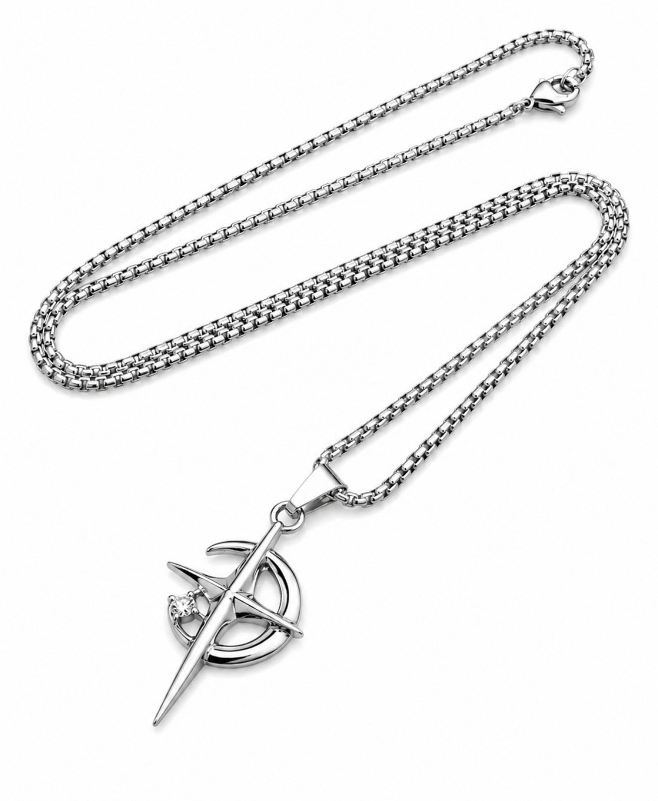 GELATI’S DEATHSTAR HCD Diamond STEEL & 18K VERMEIL GOLD LAYERS PENDANT