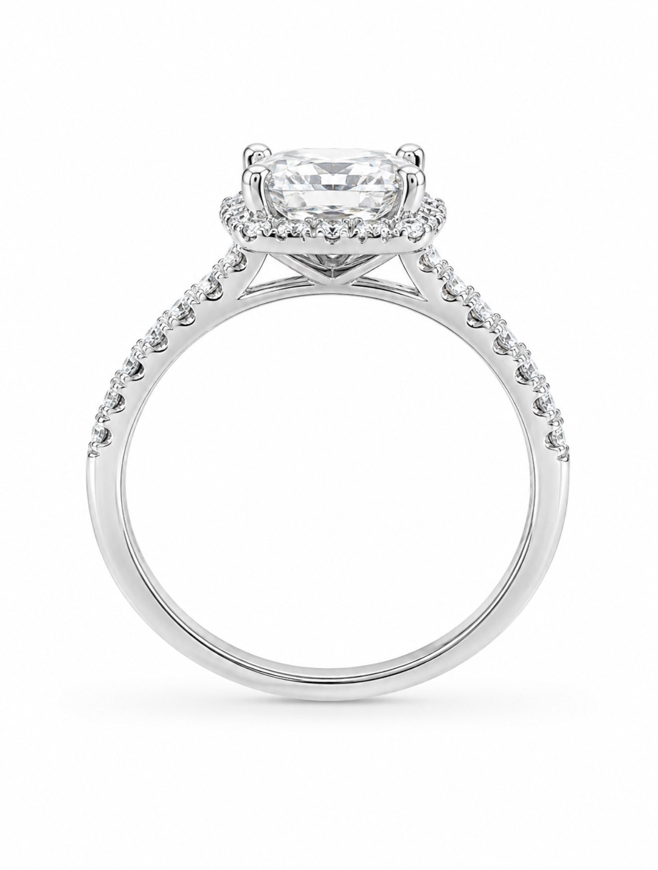 CUORE DI GHIACCIO BAGUETTE EMERALD RING – 3EX DVVS1 MOISSANITE, 925 SILVER & 18K VERMEIL
