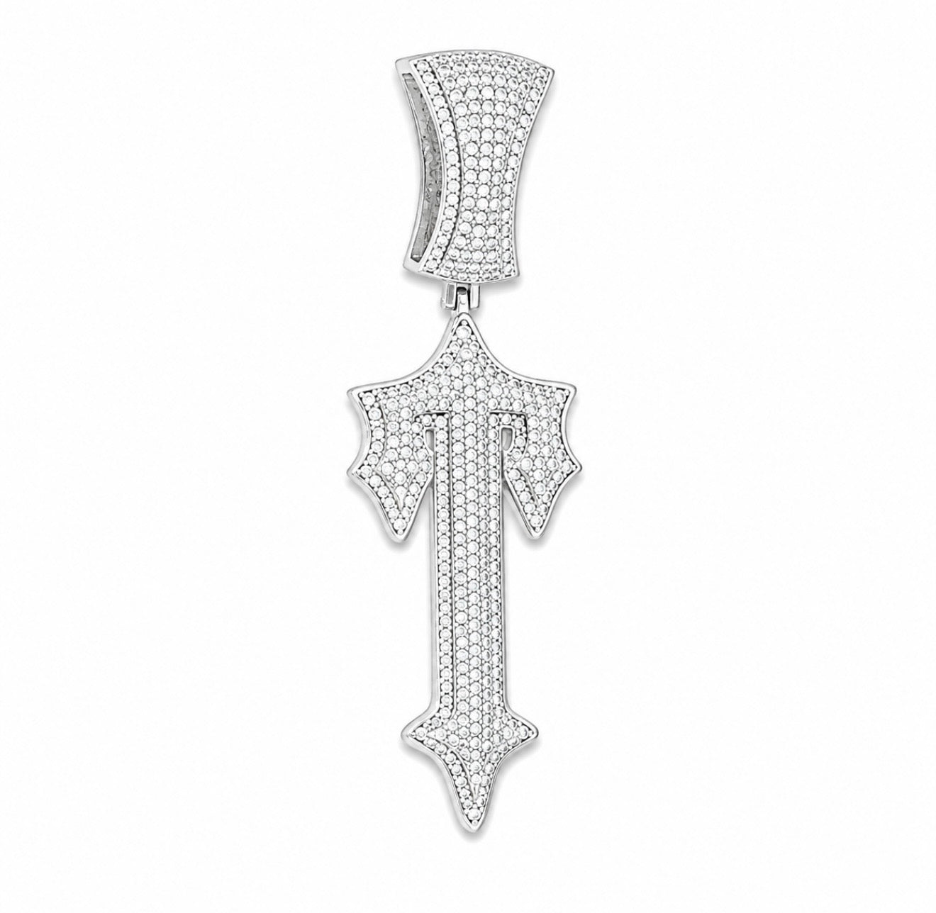 GELATI’S SOLID BACK SWORDSTAR PENDANT IN STEEL & 18K VERMEIL GOLD INSERTS