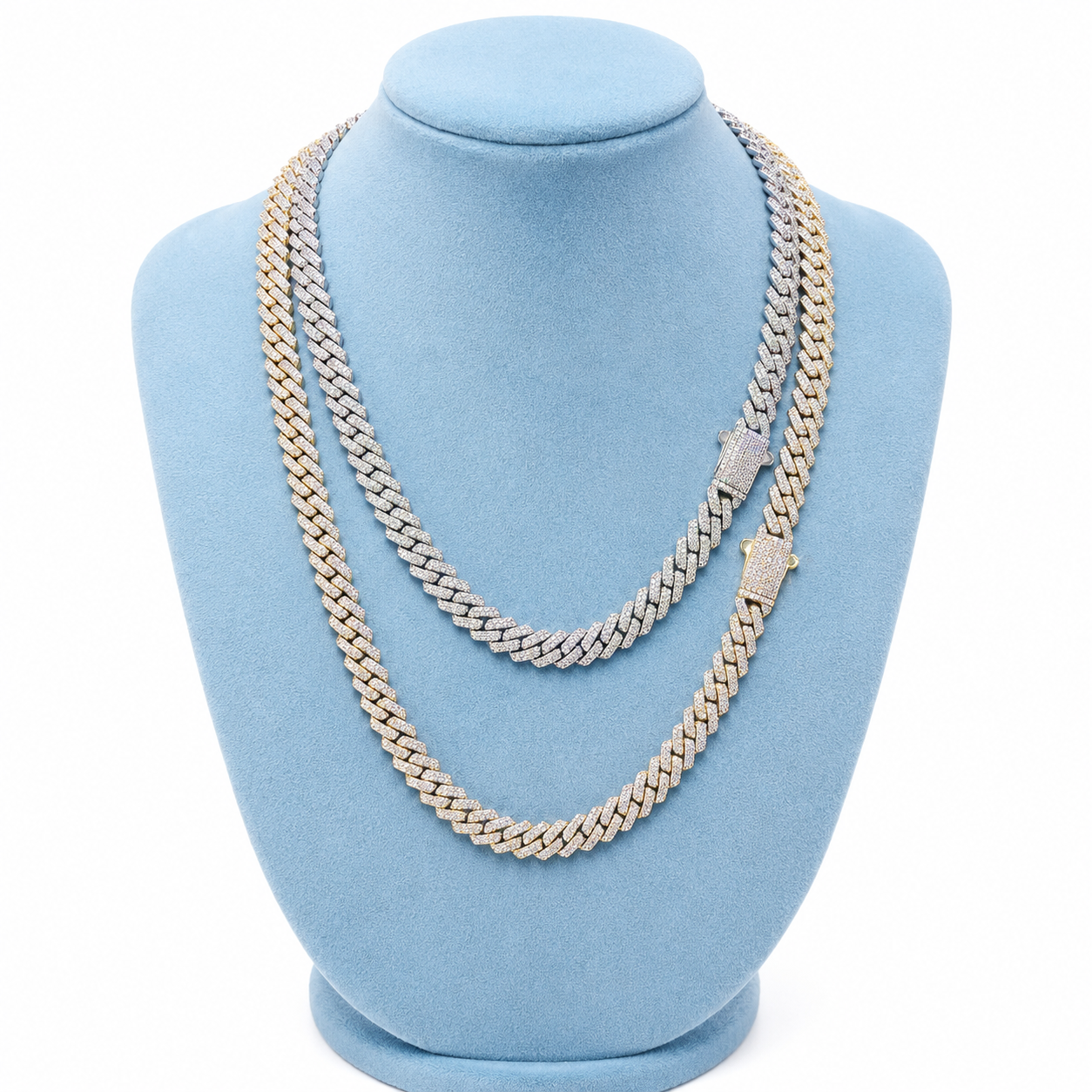 GELATI GLACIAL Miami Link Cuban Necklace – HCD/DVVS1 Moissanite| Steel |18K Vermeil