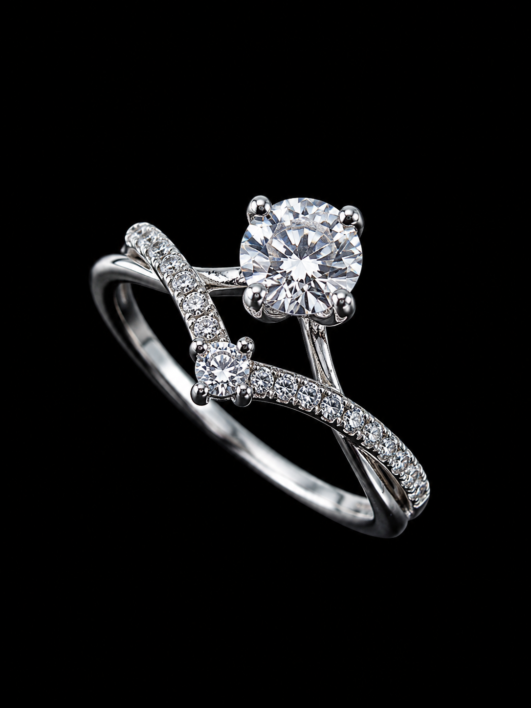 Princess 1CT Diamond Crown Eternity Ring –  925 Silver & 18K Vermeil
