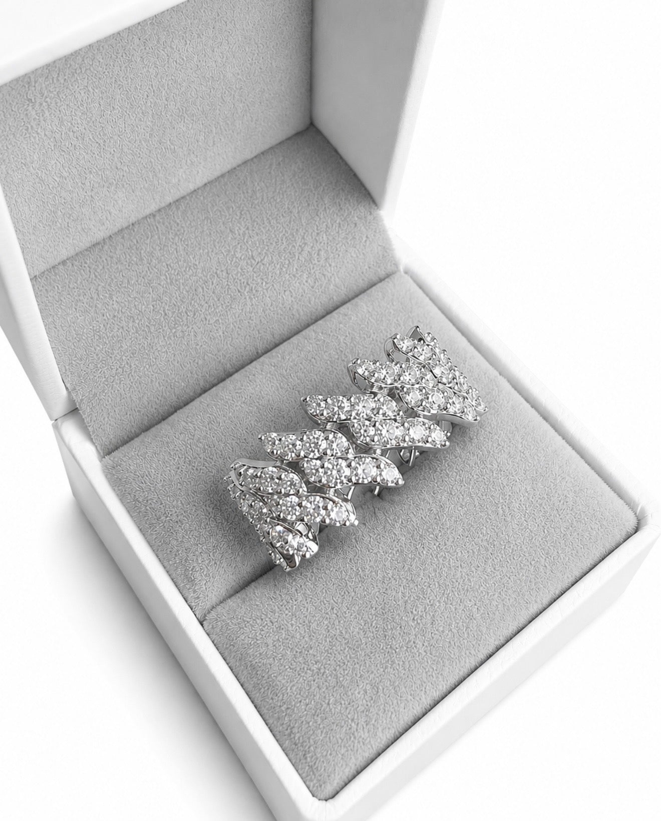 MIAMI LINK SPIKED DIAMOND RING™ — FL-IF MOISSANITE | 925 SILVER + 18K VERMEIL