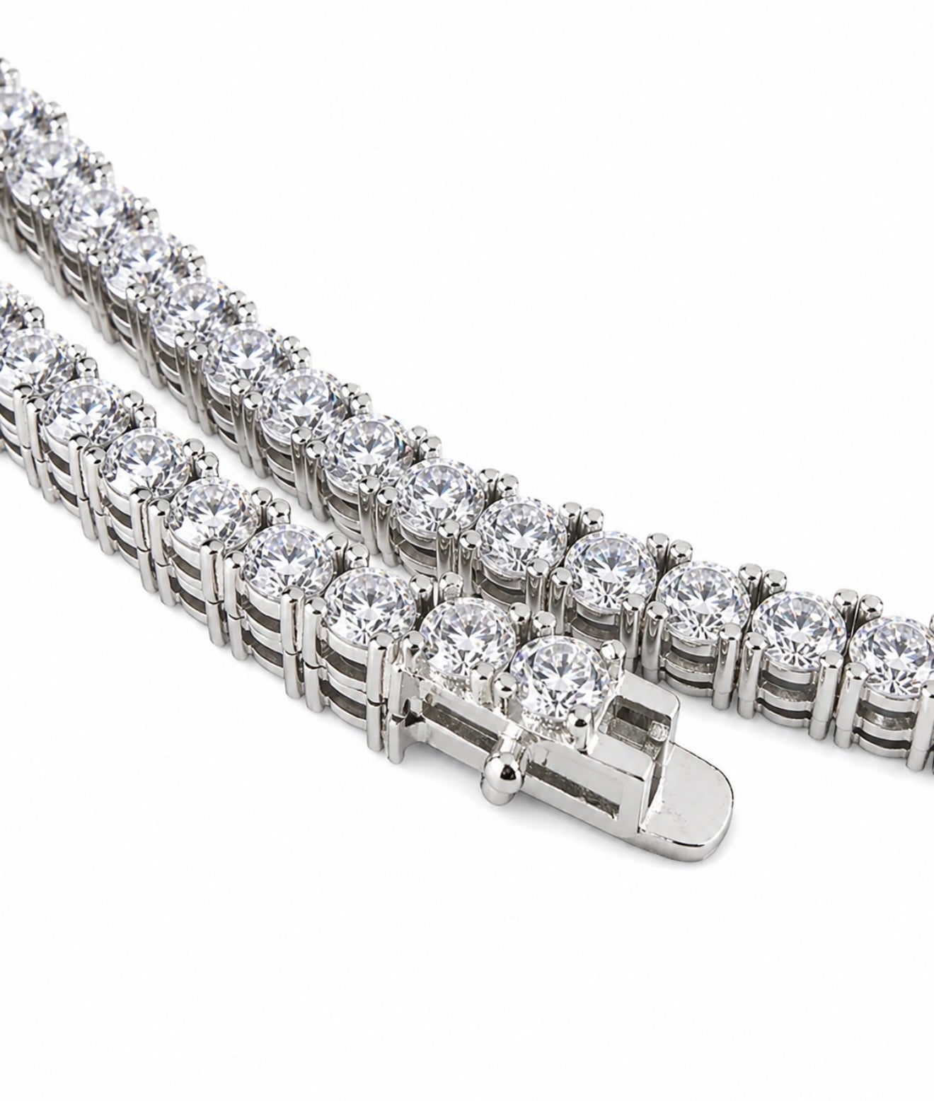 GLACIALE TENNIS BRACELET – 8CT FL-IF/HCD DIAMONDS, 925 SILVER & 18K VERMEIL