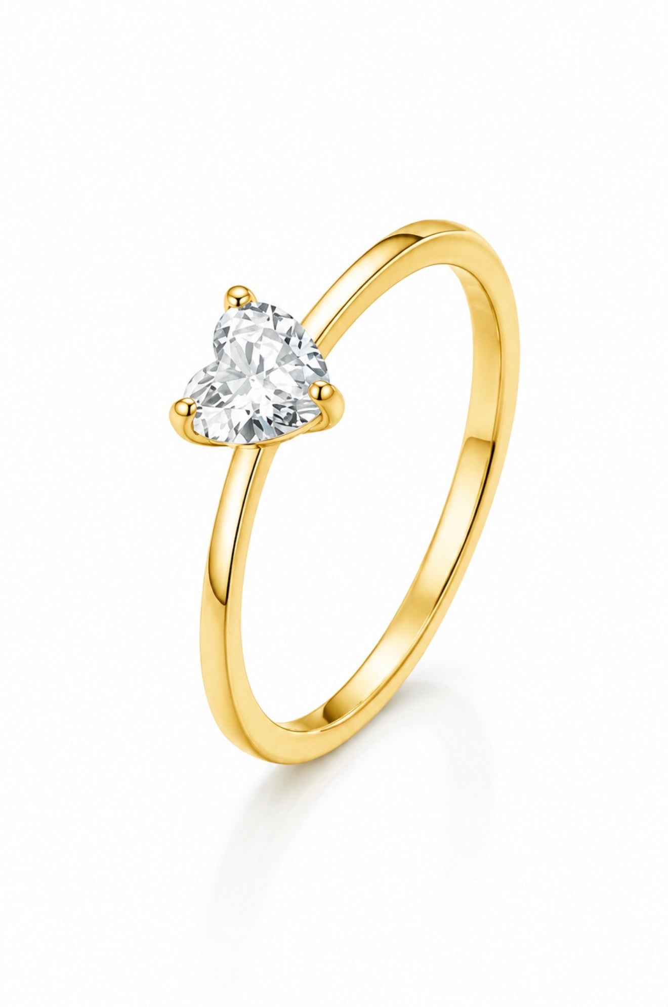 CUORE DI GHIACCIO RING – VVS1 MOISSANITE, 925 SILVER & 18K VERMEIL