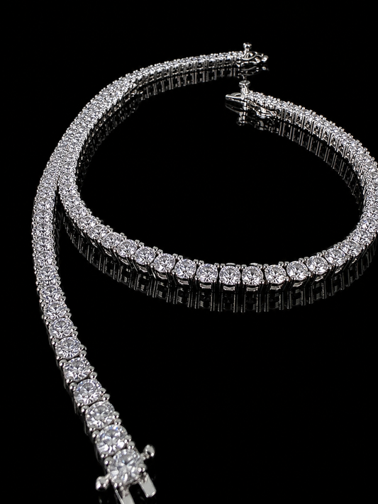 Glaciale Tennis Bracelet – 8CT FL-IF/CB Diamonds, 925 Silver & 18K Vermeil