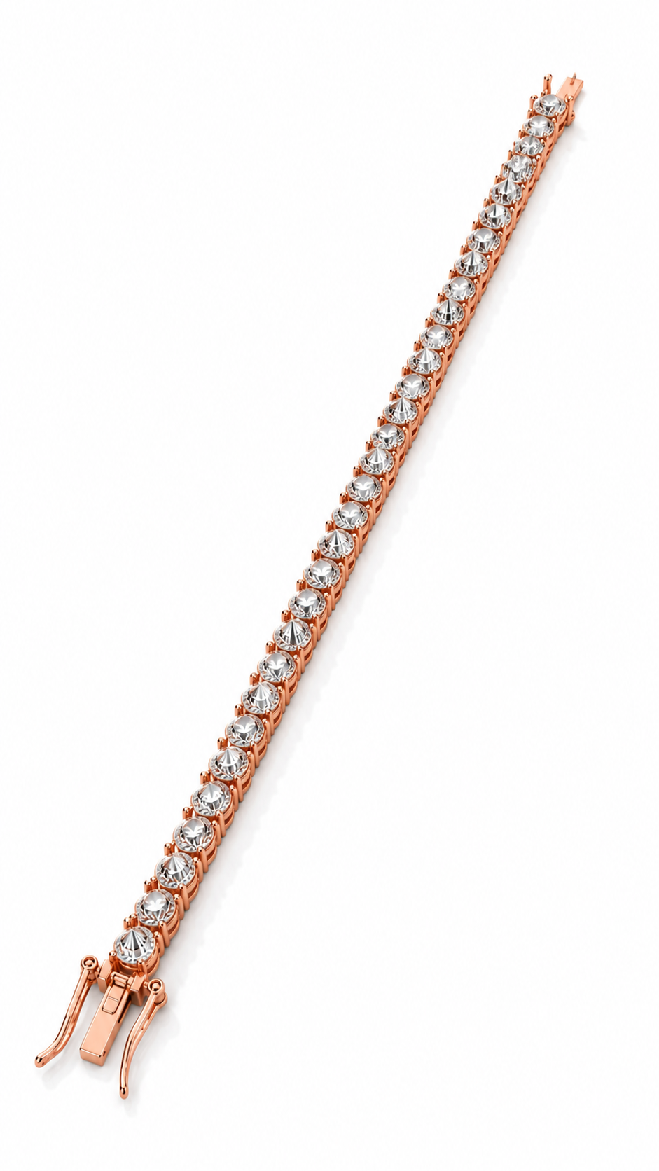 "La Punizione" Spiked Diamonds™ FL–IF D/F Lab Moissanite Tennis Bracelet – 18K Vermeil Gold & 925 Sterling Silver
