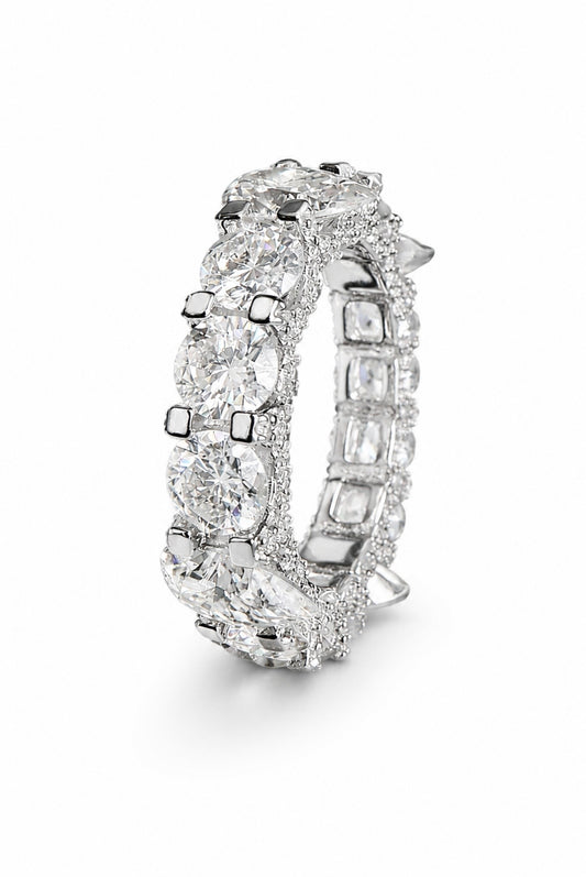 LIMITED ICE GLACIER RING – FL-IF MOISSANITE, 925 SILVER & 18K VERMEIL