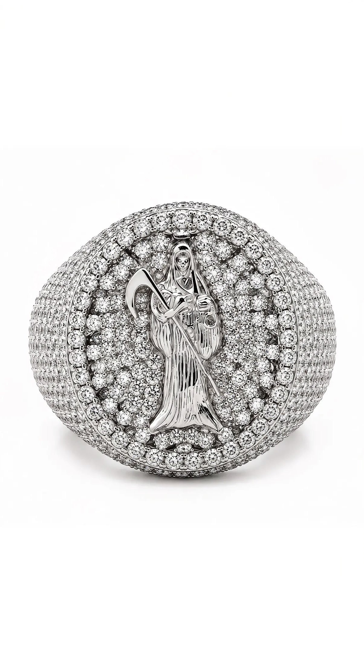 GELATI SOUL REAPER DIAMOND RING | FL-IF MOISSANITE Diamond | SOLID 925 STERLING SILVER & 18K VERMEIL GOLD