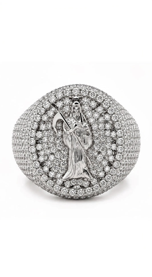 GELATI SOUL REAPER DIAMOND RING | FL-IF MOISSANITE Diamond | SOLID 925 STERLING SILVER & 18K VERMEIL GOLD