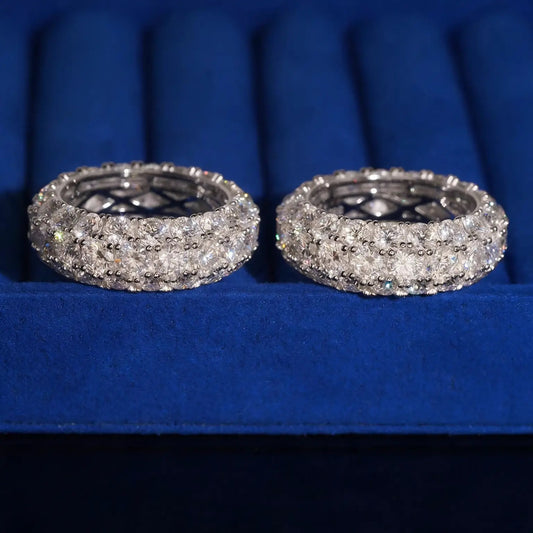 GELATI GALAXY SET BESPOKE DIAMOND ETERNITY BAND | 8MM | FL-IF D-Color Lab Moissanite | 925 Sterling Silver | 18K Vermeil Gold