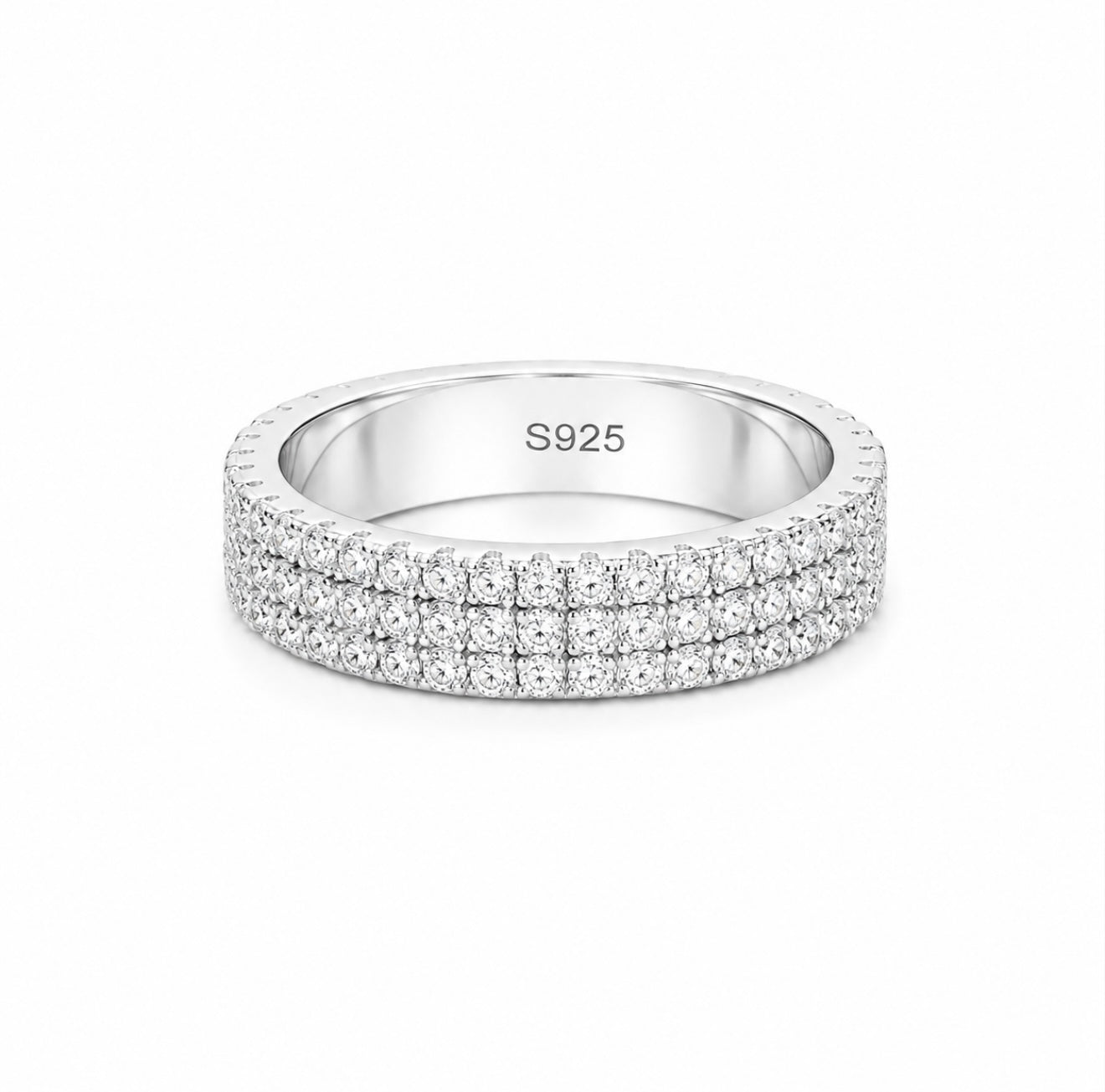 GELATI’S DIAMOND ETERNITY “SOULBOUND” RING IN 925 STERLING SILVER & 18K VERMEIL GOLD