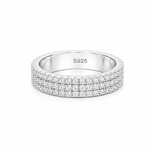 GELATI’S DIAMOND ETERNITY “SOULBOUND” RING IN 925 STERLING SILVER & 18K VERMEIL GOLD