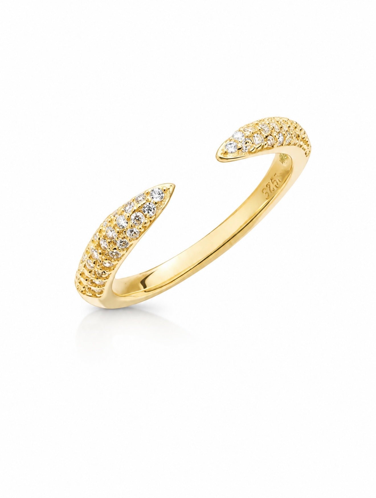 GELATI’S FANG OF ICE VVS1 D-COLOR MOISSANITE DIAMOND ETERNITY BAND IN 925 STERLING SILVER & 18K VERMEIL GOLD ACCENTS