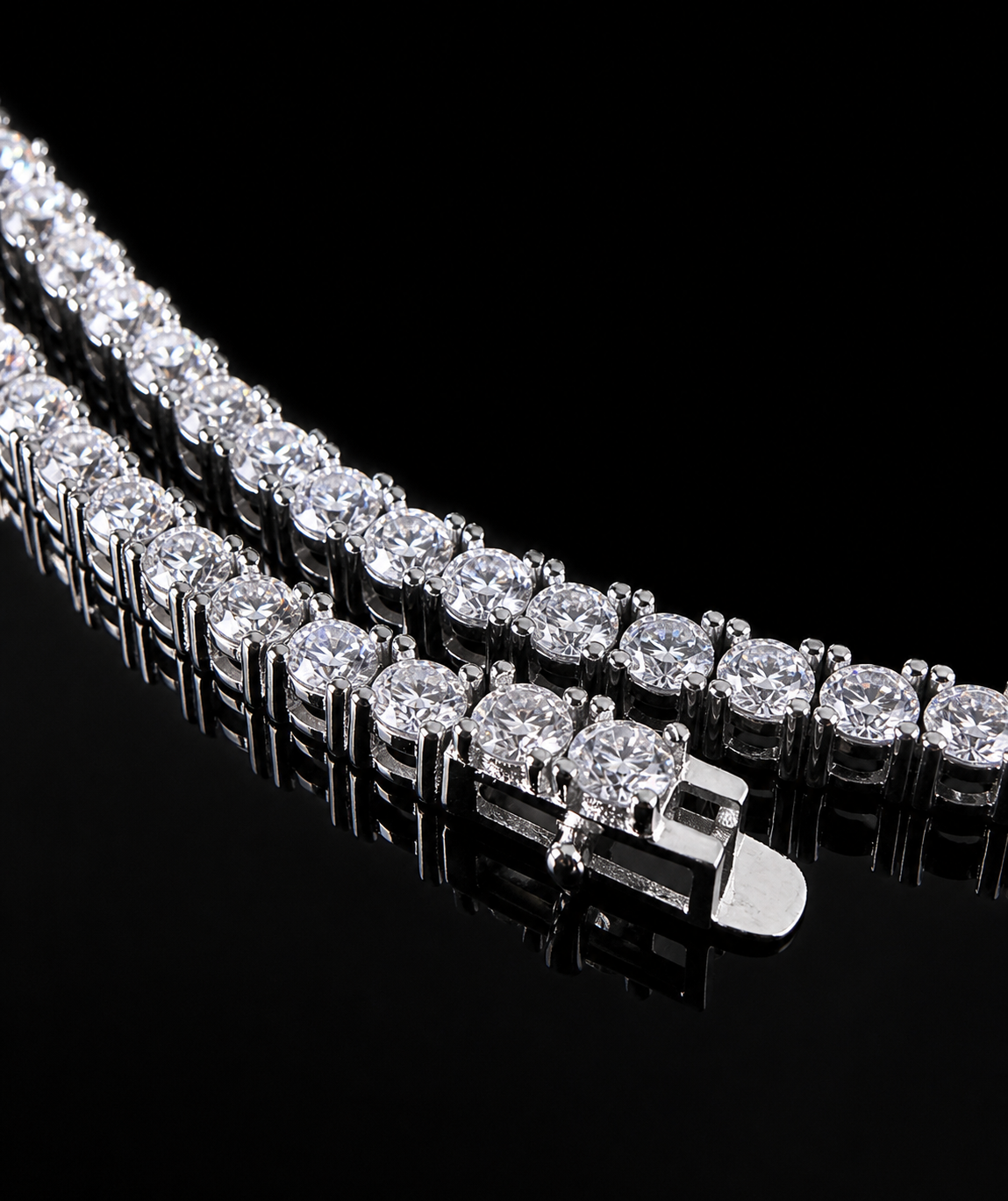 Glaciale Tennis Bracelet – 8CT FL-IF/CB Diamonds, 925 Silver & 18K Vermeil