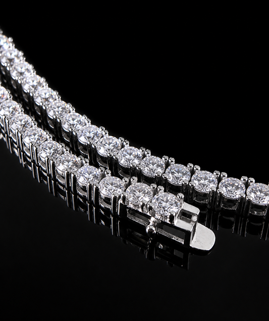 Glaciale Tennis Bracelet – 8CT FL-IF/CB Diamonds, 925 Silver & 18K Vermeil
