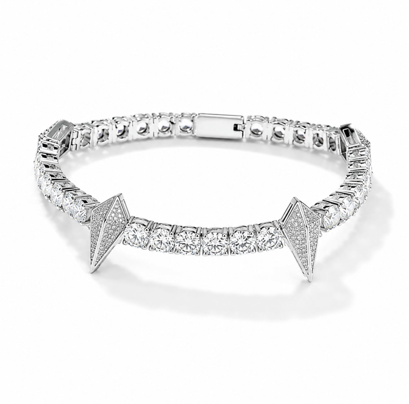 GELATI’S BESPOKE “ICE SPIKE” HYBRID LOCK TITANIUM NECKLACE / BRACELET + 18K VERMEIL GOLD INSERTS