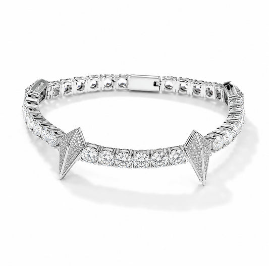 GELATI’S BESPOKE “ICE SPIKE” HYBRID LOCK TITANIUM NECKLACE / BRACELET + 18K VERMEIL GOLD INSERTS