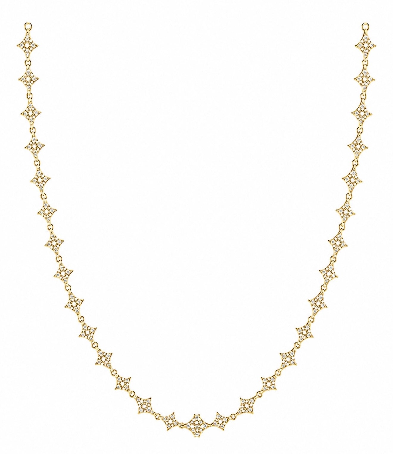 GELATI’S STARCHAIN LINK 8MM BESPOKE 925 STERLING SILVER & 18K VERMEIL GOLD NECKLACE HCD / IF–FL LAB MOISSANITE DIAMONDS