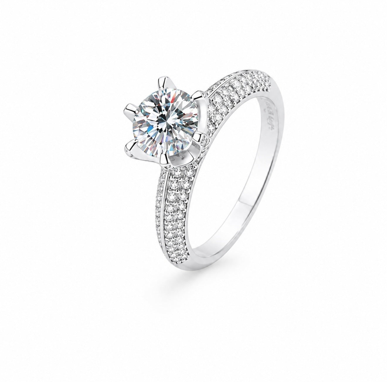 GELATI’S PROMISE DIAMOND RING IN SOLID 925 SILVER & 18 VERMEIL GOLD INSERTS