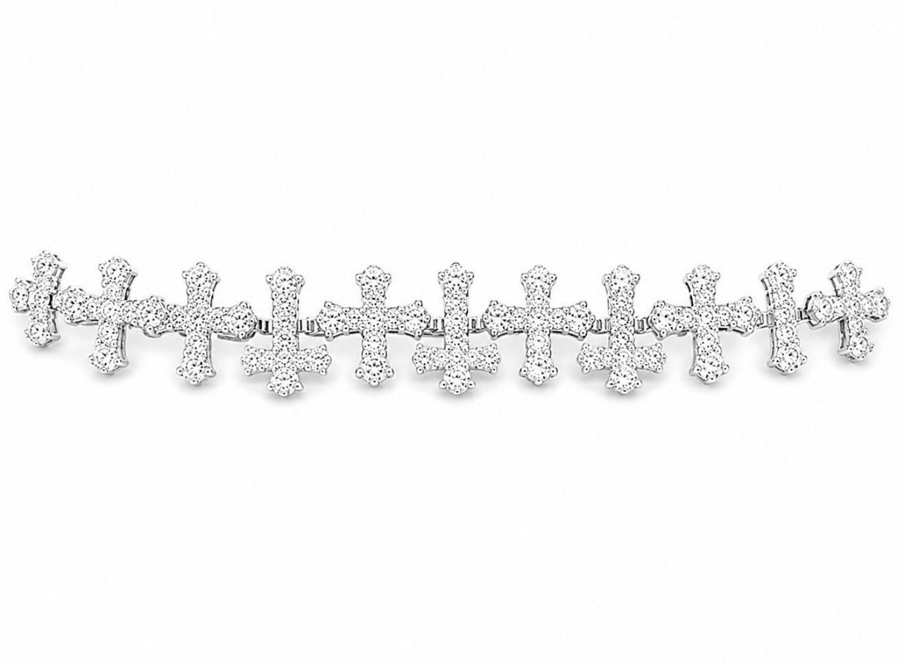DOUBLE CROSS BRACELET – HCD Diamonds, TITANIUM & 18K VERMEIL