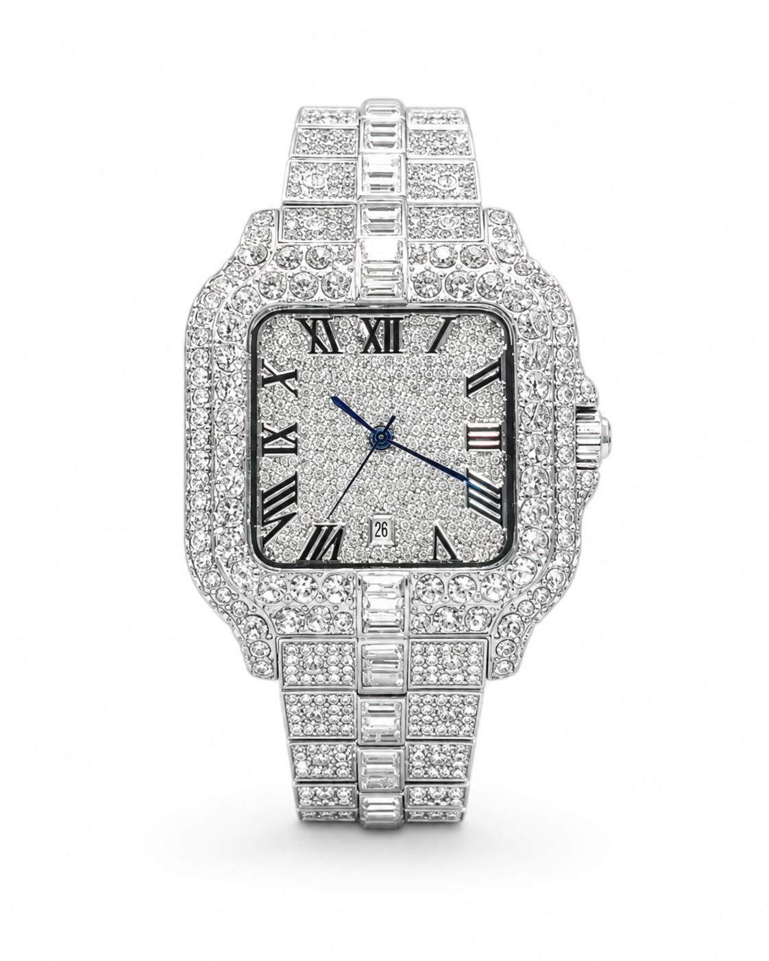 Gelati's Baguette Dial "Primo Santo" HCD Diamonds & Stainless Steel Watch