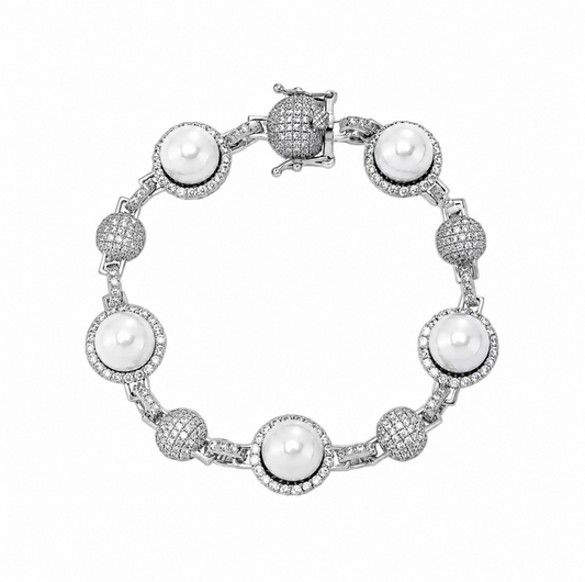 GELATI’S DIAMOND PEARL - LOCK BEADS CHAIN BRACELET