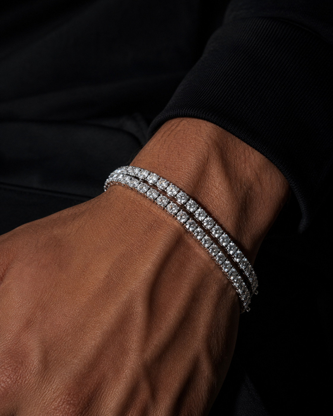 Glaciale Tennis Bracelet – 8CT FL-IF/CB Diamonds, 925 Silver & 18K Vermeil