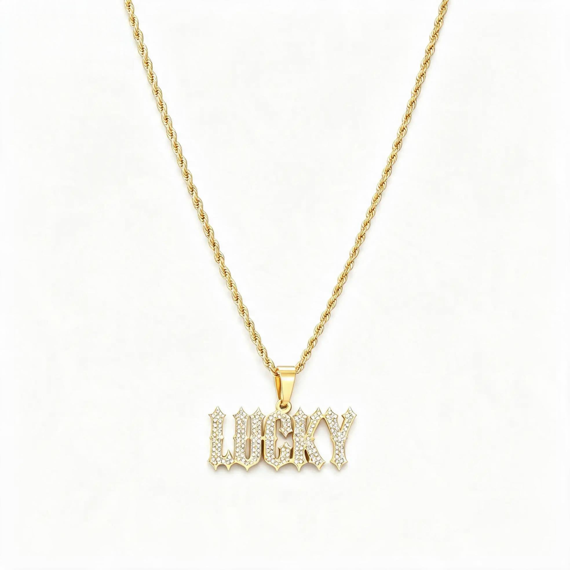 Gelati Custom Lucido Diamond Pendant in Solid Titanium & 18k Vermeil Gold + Free  Rope Chain