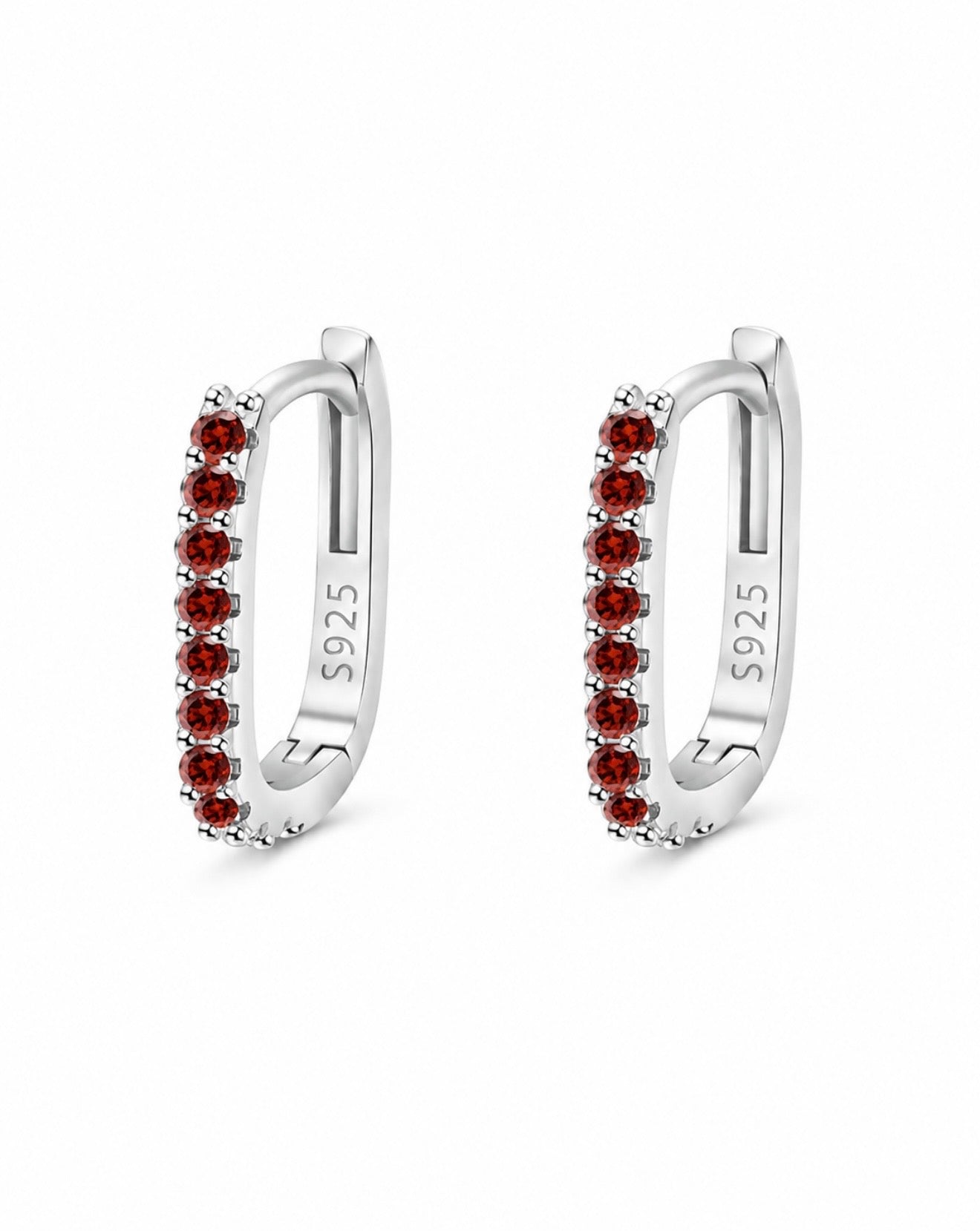 GELATI’S VVS1 MOISSANITE DIAMOND CARABINE EARRINGS IN 925 STERLING SILVER & 18K VERMEIL GOLD ACCENTS