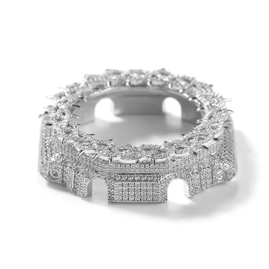Gelati Thorns Crown G-Shock Case Mod GA2100 VVS1 Lab Moissanite Diamond & 18k Vermeil White Gold