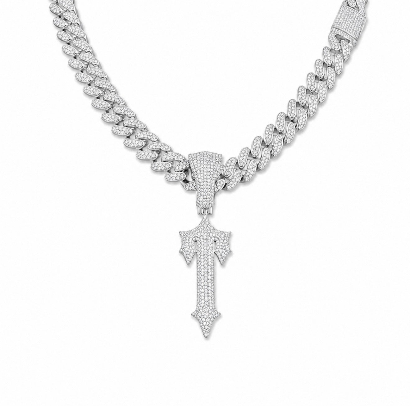 GELATI’S SOLID BACK SWORDSTAR PENDANT IN STEEL & 18K VERMEIL GOLD INSERTS