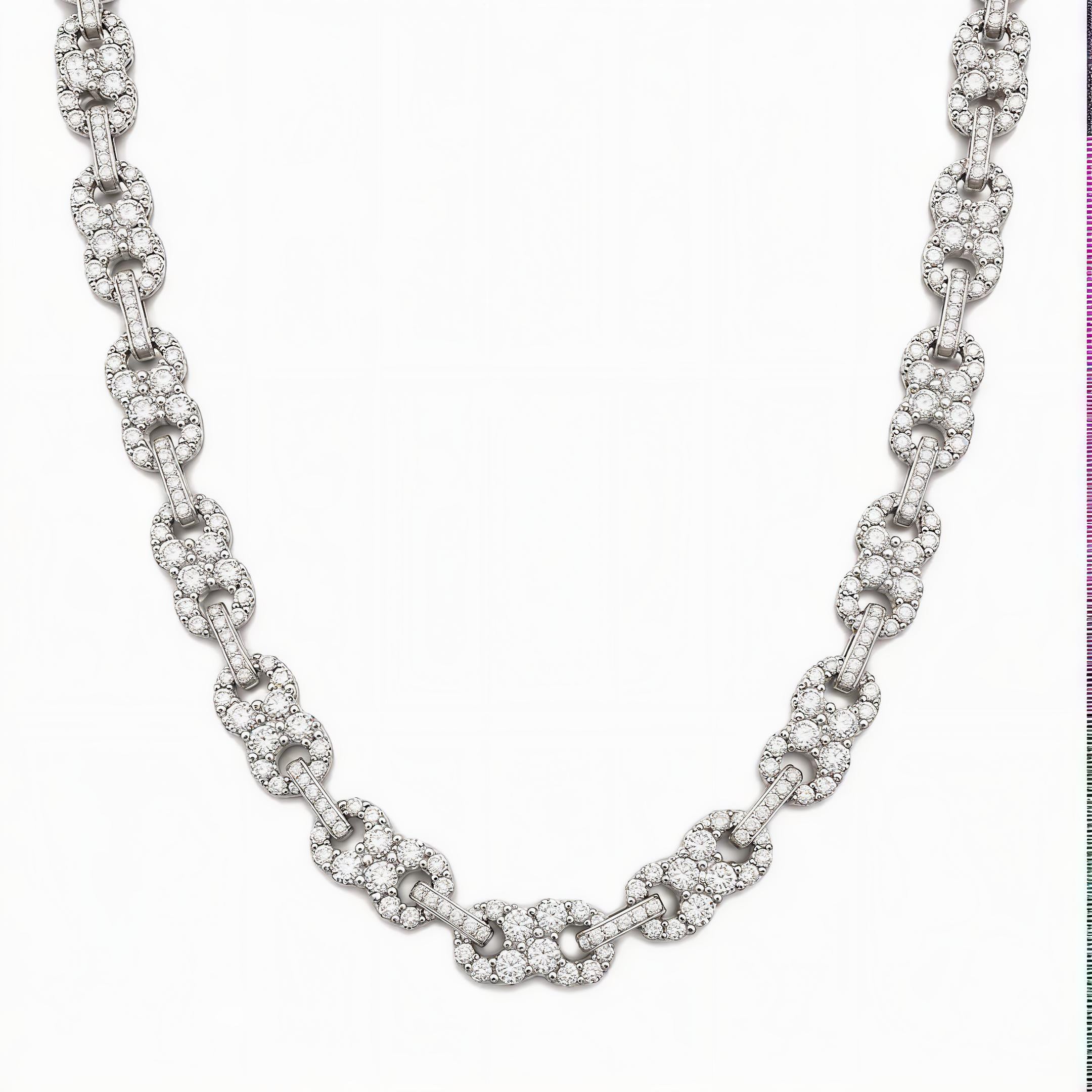 GELATI BESPOKE INFINITY LINK DIAMOND NECKLACE | FL-IF Moissanite | 925 Sterling Silver | 18K Vermeil Gold