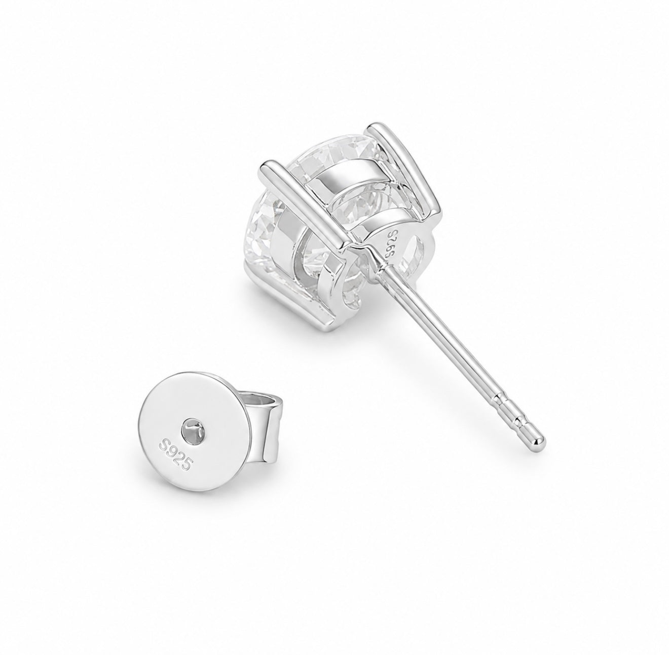 GELATI’S VVS1 MOISSANITE DIAMOND “ICE LOCK” EARRINGS WITH 18K VERMEIL GOLD INSERTS