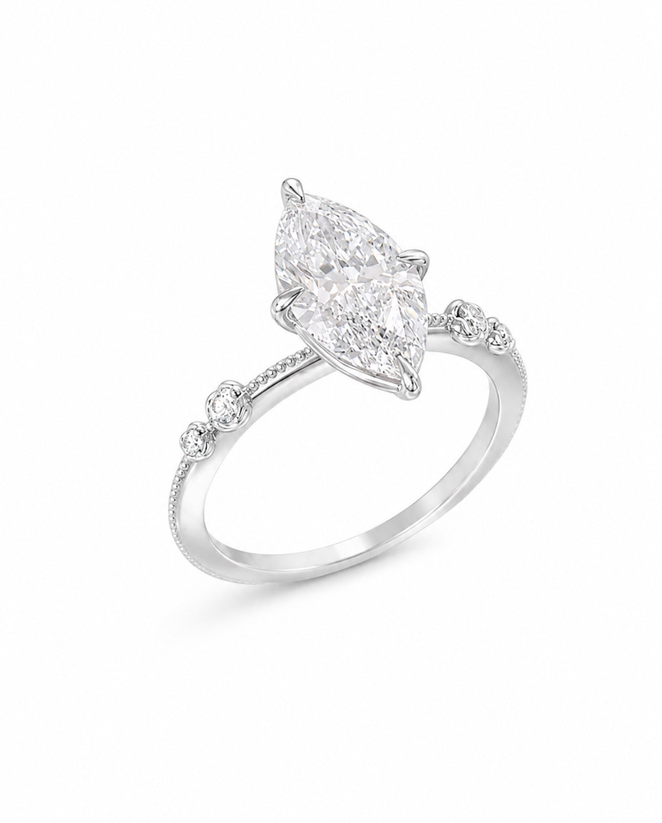 GELATI’S BESPOKE MARQUISE VVS1/HCD DIAMOND RING IN SOLID 925 SILVER & 18 VERMEIL GOLD INSERTS