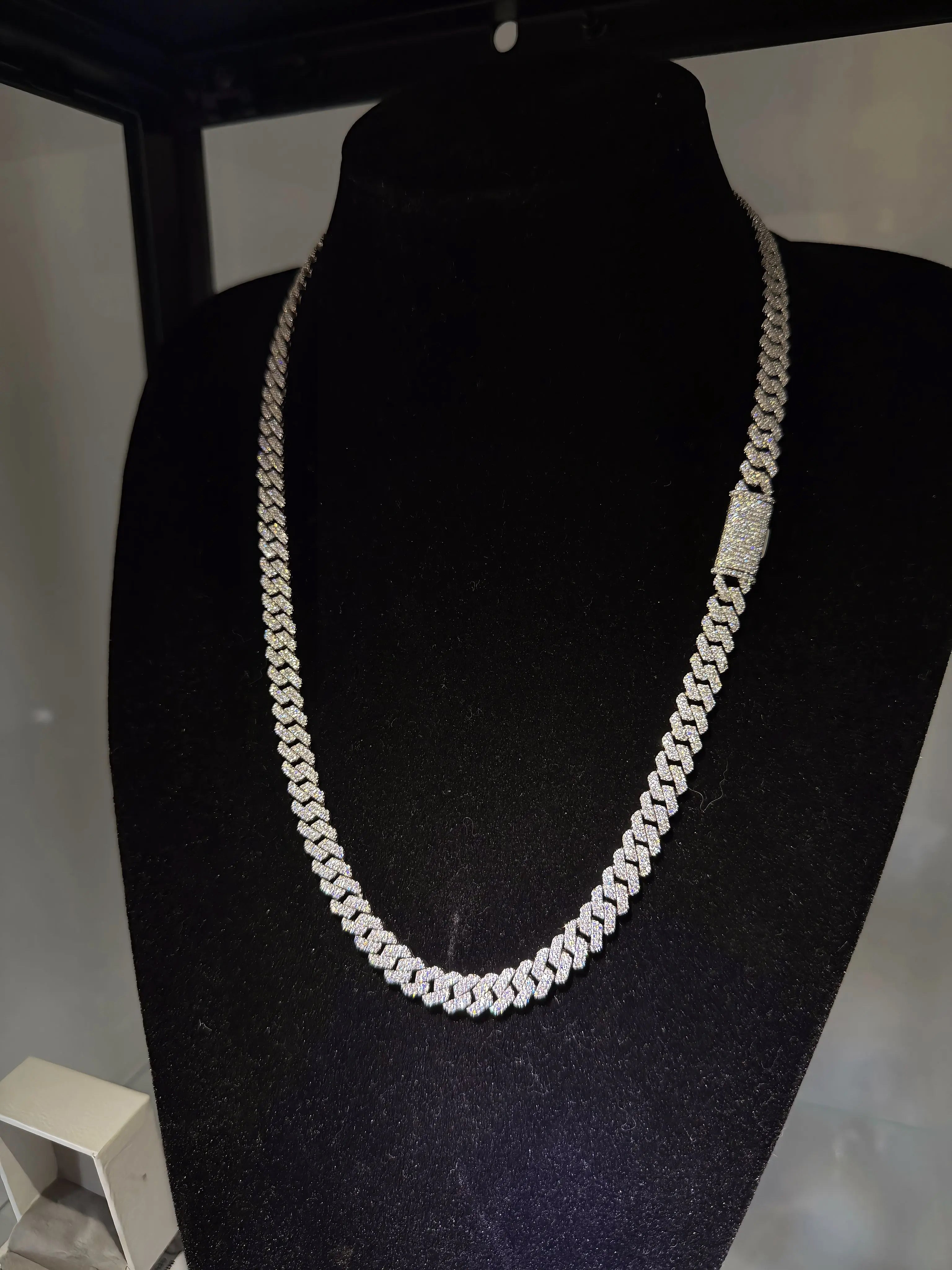 Gelati Ascension Miami Cuban Link | FL-IF Flawless D-Color Moissanite Diamonds|925 Silver & 18K Vermeil
