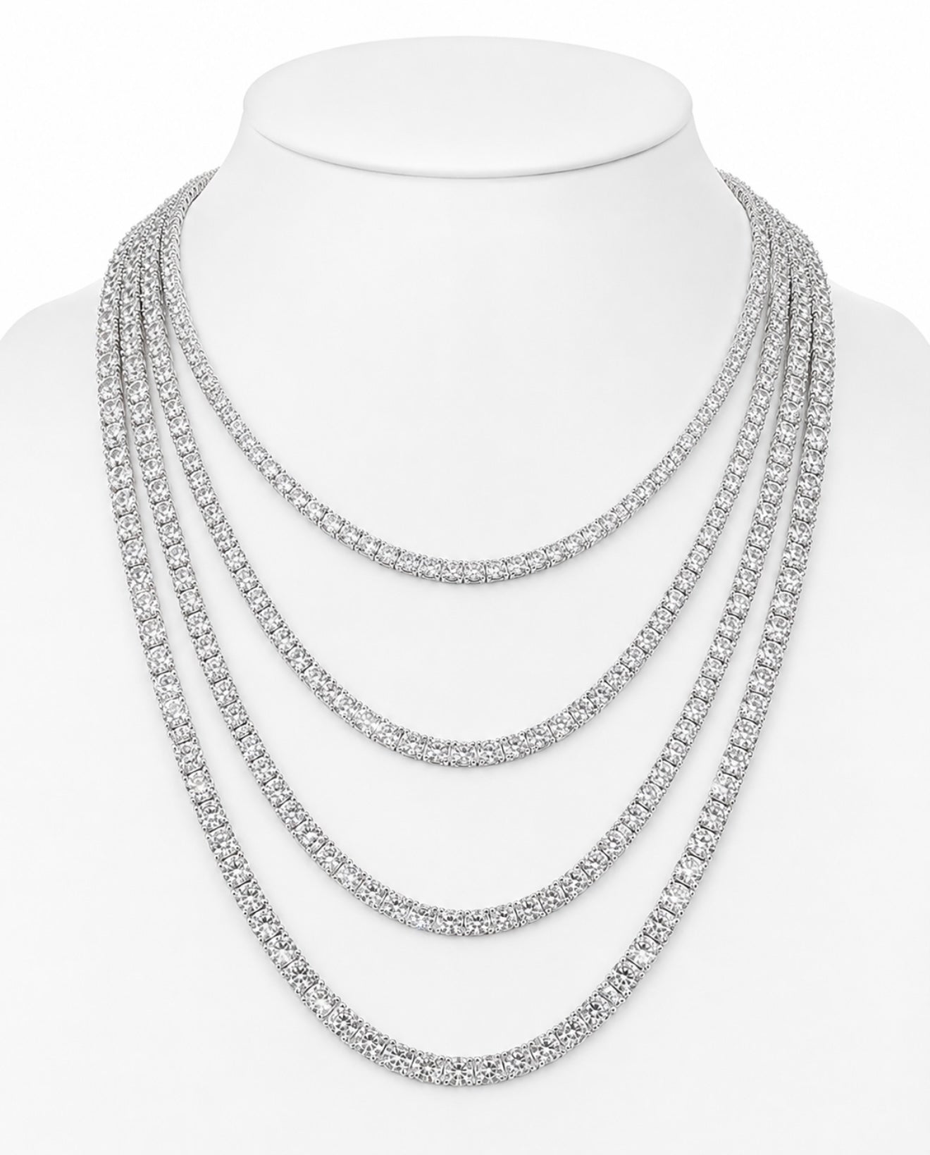 ANTURI TENNIS NECKLACE – 15CTW VVS1 MOISSANITE DIAMONDS 925 ITALIAN SILVER & 18K VERMEIL GOLD