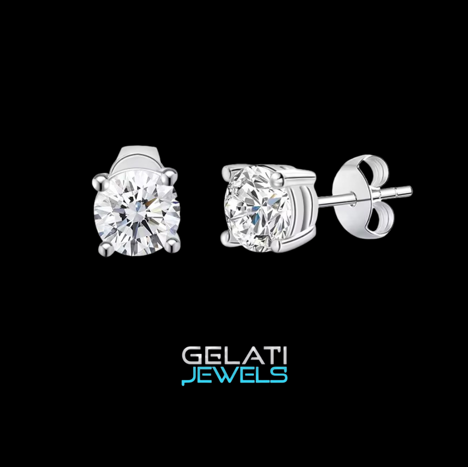 Gelati’s 10K Gold VS1 Lab Diamond Solitaire Studs – 1.00ctw IGI