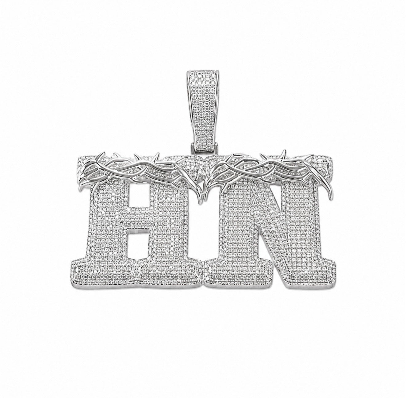 GELATI’S EXCLUSIVE CUSTOM BARBED WIRE CROWN PENDANT – TITANIUM & 18K GOLD