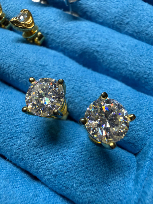 Lunar 2.5CTW Earrings – FL-IF D-Color 3EX Moissanite, 925 Silver & 18K Vermeil