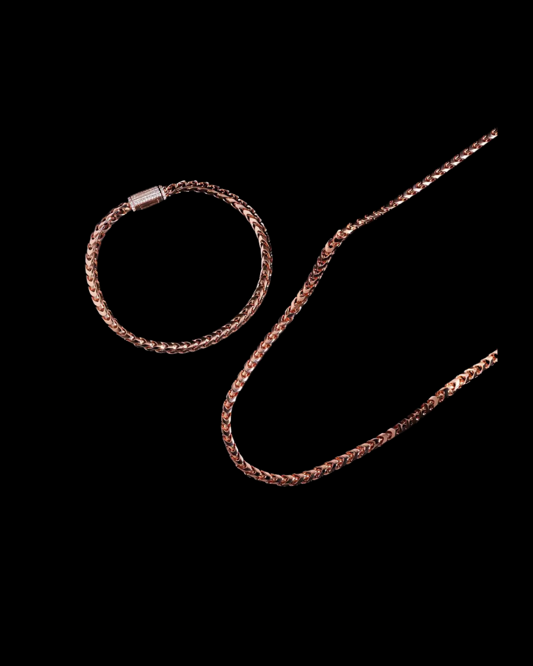 Gelati's VVS1 Moissanite & 925 Sterling Silver 6MM Snake Link Chain With 18k Vermeil Gold Inserts