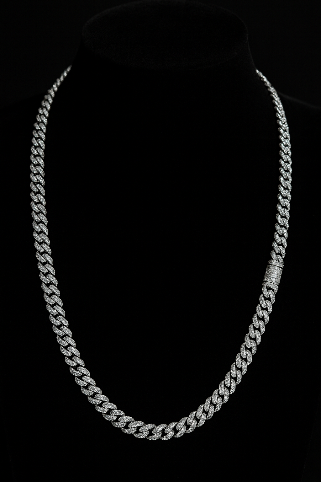 Gelati's Bespoke 7MM Miami Prongue FL-IF 20CT Lab Moissanite Diamond Cuban Chain In Solid 925 Sterling Silver & 18k Vermeil Gold